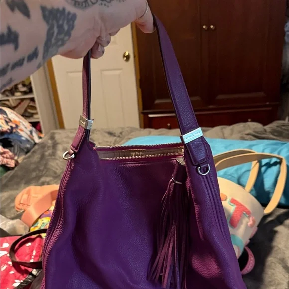 Michael Kors Vibrant Purple Hobo Bag - Picture 7 of 10